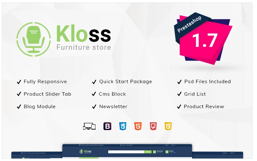 Kloss Furniture PrestaShop Theme
