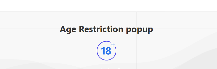 Popup Builder – Age Restriction