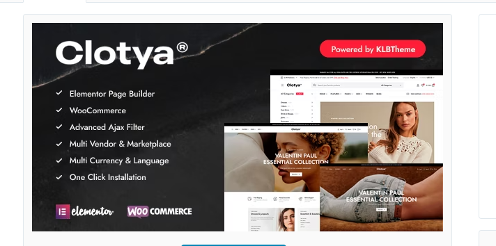 Clotya – Fashion Store eCommerce Theme