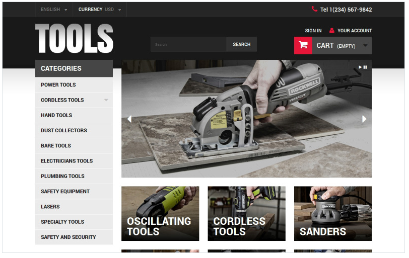 Online Tools PrestaShop Theme