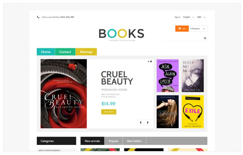 Online Bookstall PrestaShop Theme