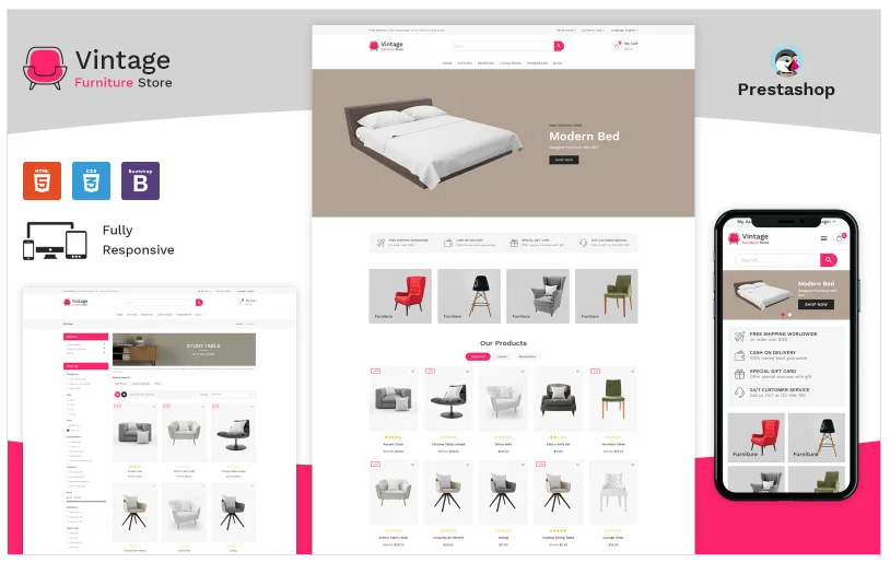 Vintage - Furniture PrestaShop Theme