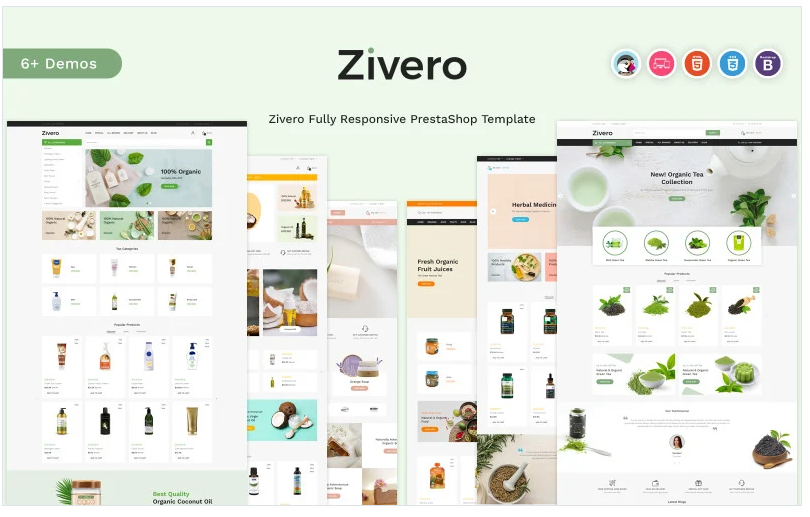 Zivero - Organic & Beauty PrestaShop Template