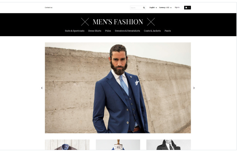 Men's Corporate Fashion Shop PrestaShop Theme