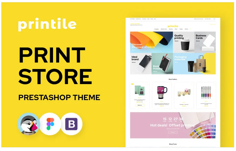 Printile - Print Shop Ecommerce Template PrestaShop Theme
