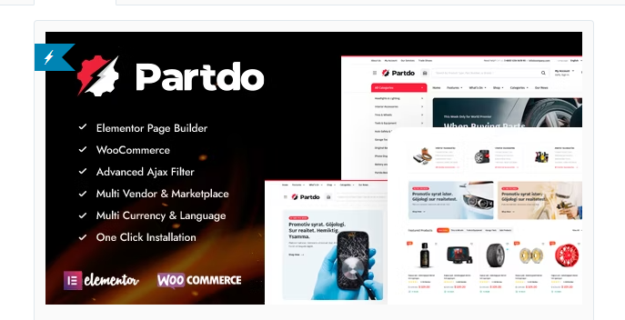Partdo – Auto Parts and Tools Shop WooCommerce Theme