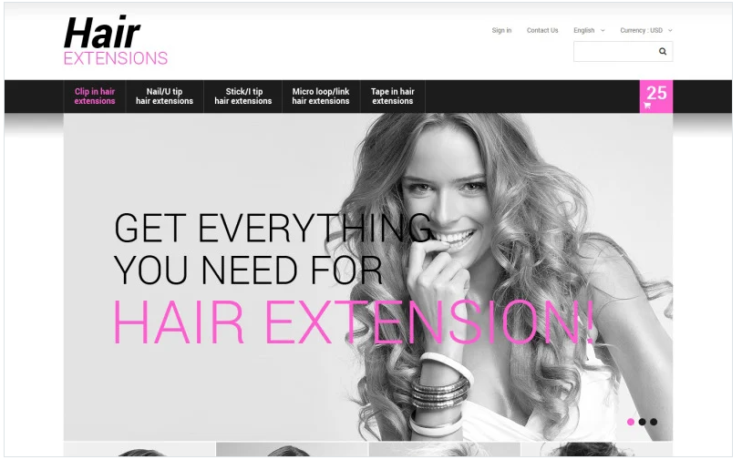 Long Hair PrestaShop Theme