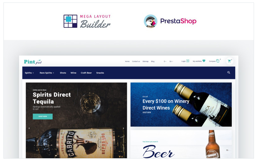 PintPot - Drinks and Beverages Store PrestaShop Theme