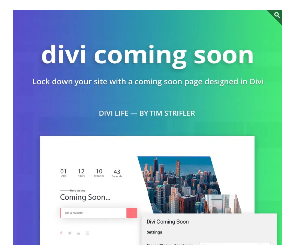 Divi Coming Soon Wordpress plugin with original license key Activation for lifetime