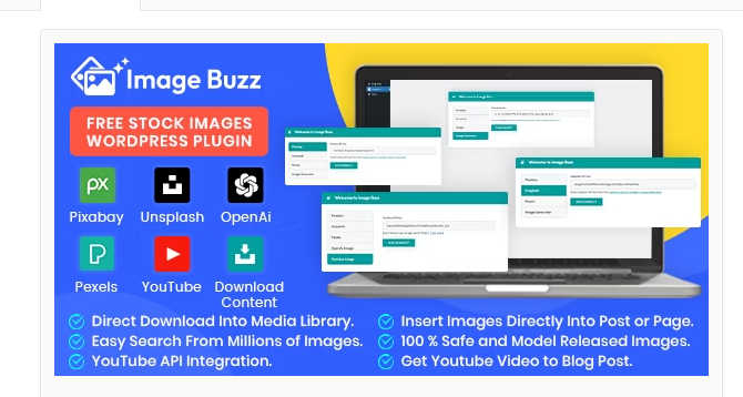 Image Buzz – Free Stock Images WordPress Plugin