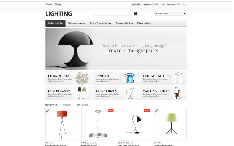 Lighting Interior PrestaShop Theme