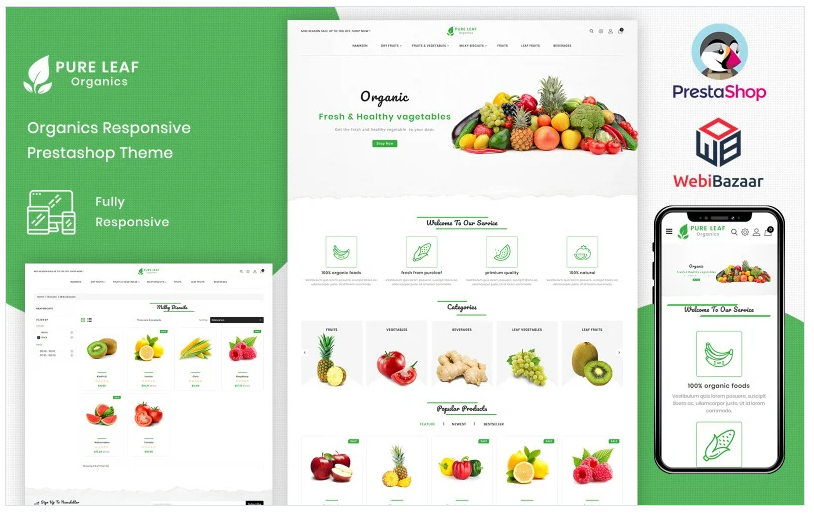 PureLeaf - Organic PrestaShop Theme