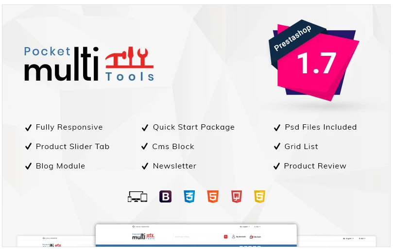 Pocket Multitools Store PrestaShop Theme