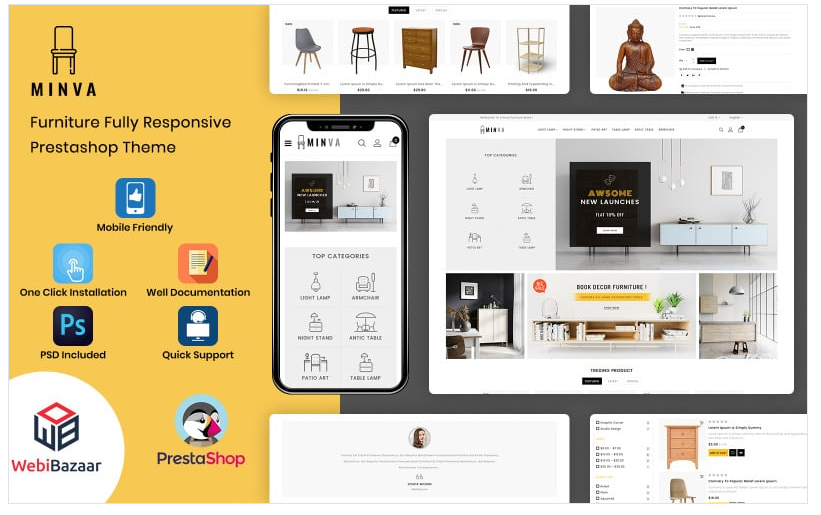 Minva - Furniture PrestaShop Template