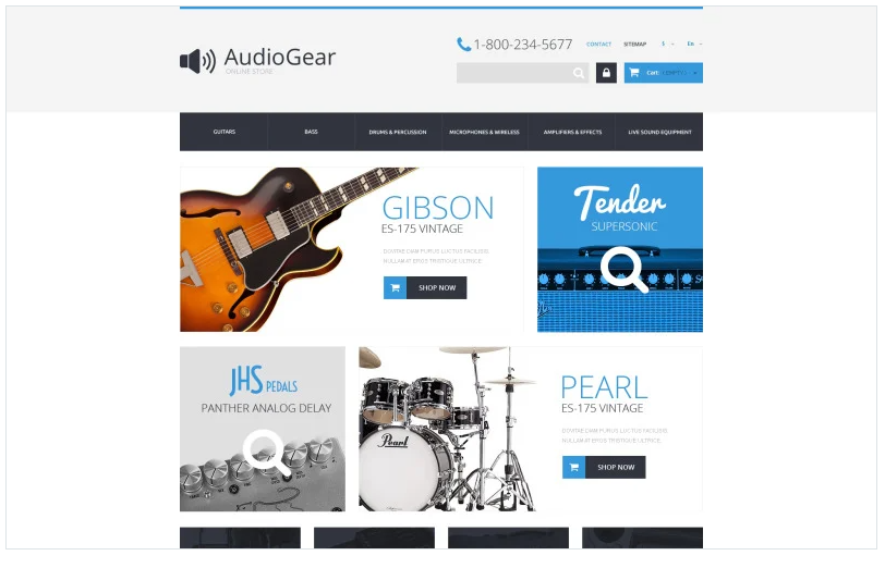 Music Equipment PrestaShop Theme