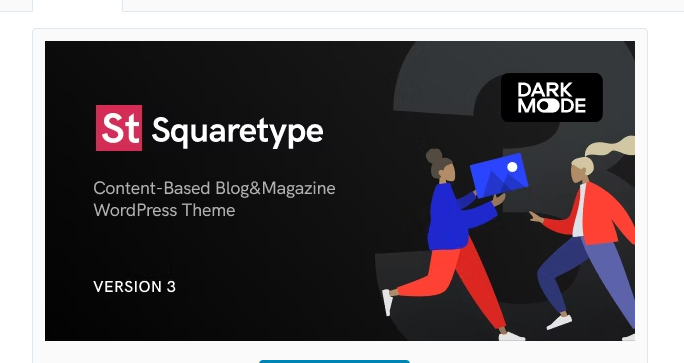Squaretype – Modern Blog WordPress Theme