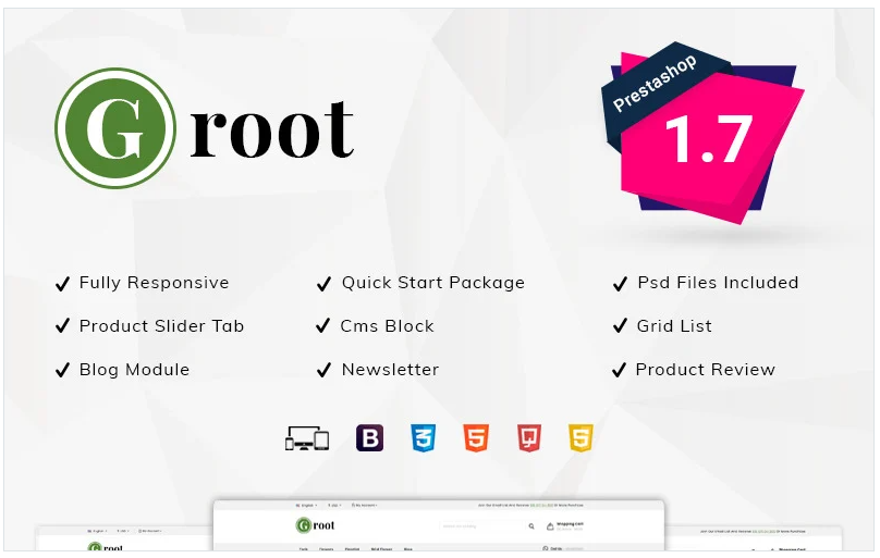 Groot Nursery Store PrestaShop Theme