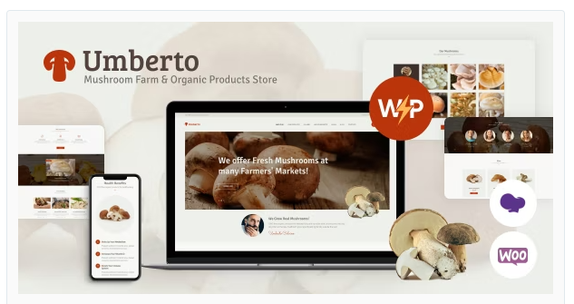 Product Image - Umberto – Mushroom Farm & Organic Products Store WordPress Theme Product Image - Umberto – Mushroom Farm & Organic Products Store WordPress Theme