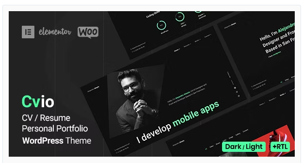 Cvio - Personal Portfolio WordPress Theme