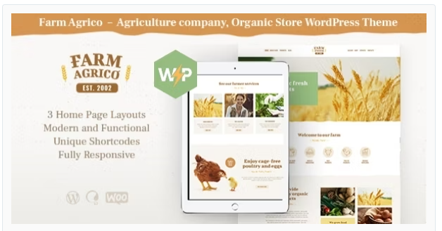 Farm Agrico | Agricultural Business & Organic Food WordPress Theme