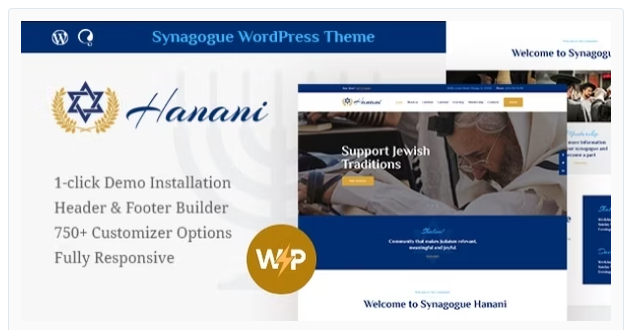 Product Image - Hanani | Jewish Community & Synagogue WordPress Theme + RTL