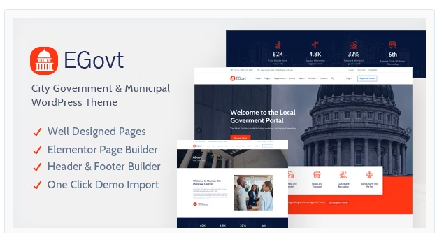 EGovt - City Government WordPress Theme