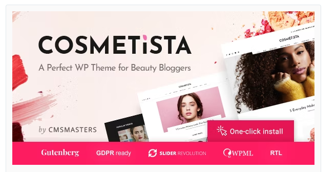 Cosmetista - Makeup Review Beauty WordPress Theme