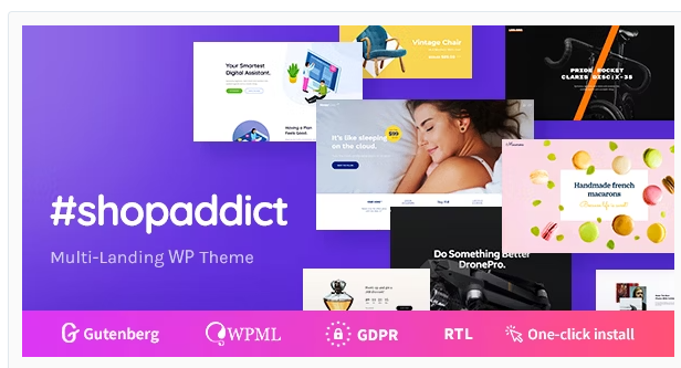 Shopaddict - 16 Ready WordPress Landing Pages Theme