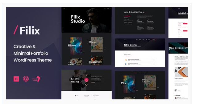 Filix - Creative Minimal Portfolio WordPress Theme 1.3.1