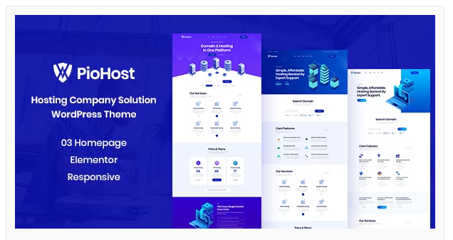 Piohost - Domain and Web Hosting WordPress Theme