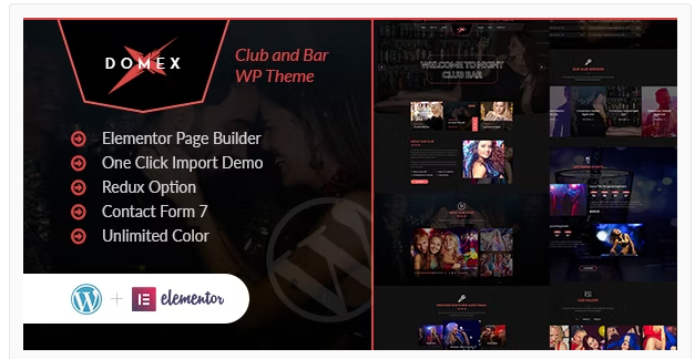 Domex - Night Club WordPress Theme 1.0.0