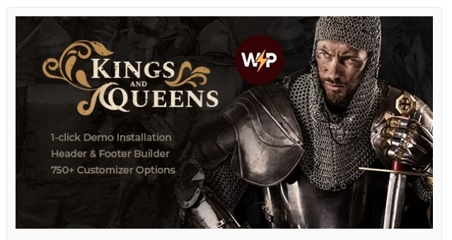 Product Image - Kings & Queens | Historical War Medieval Reenactment WordPress Theme