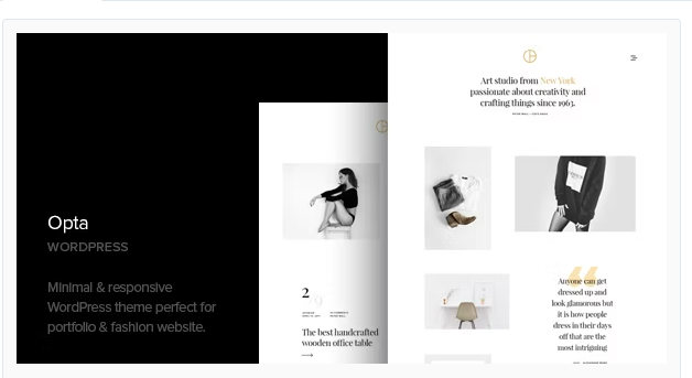 Opta - Minimal Portfolio and Photography WordPress Theme