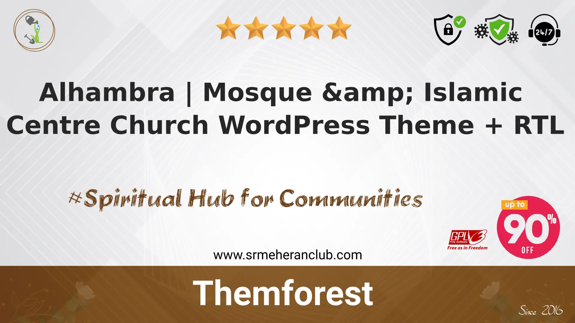 Alhambra | Mosque & Islamic Centre Church WordPress Theme + RTL — Theme by Themeforest