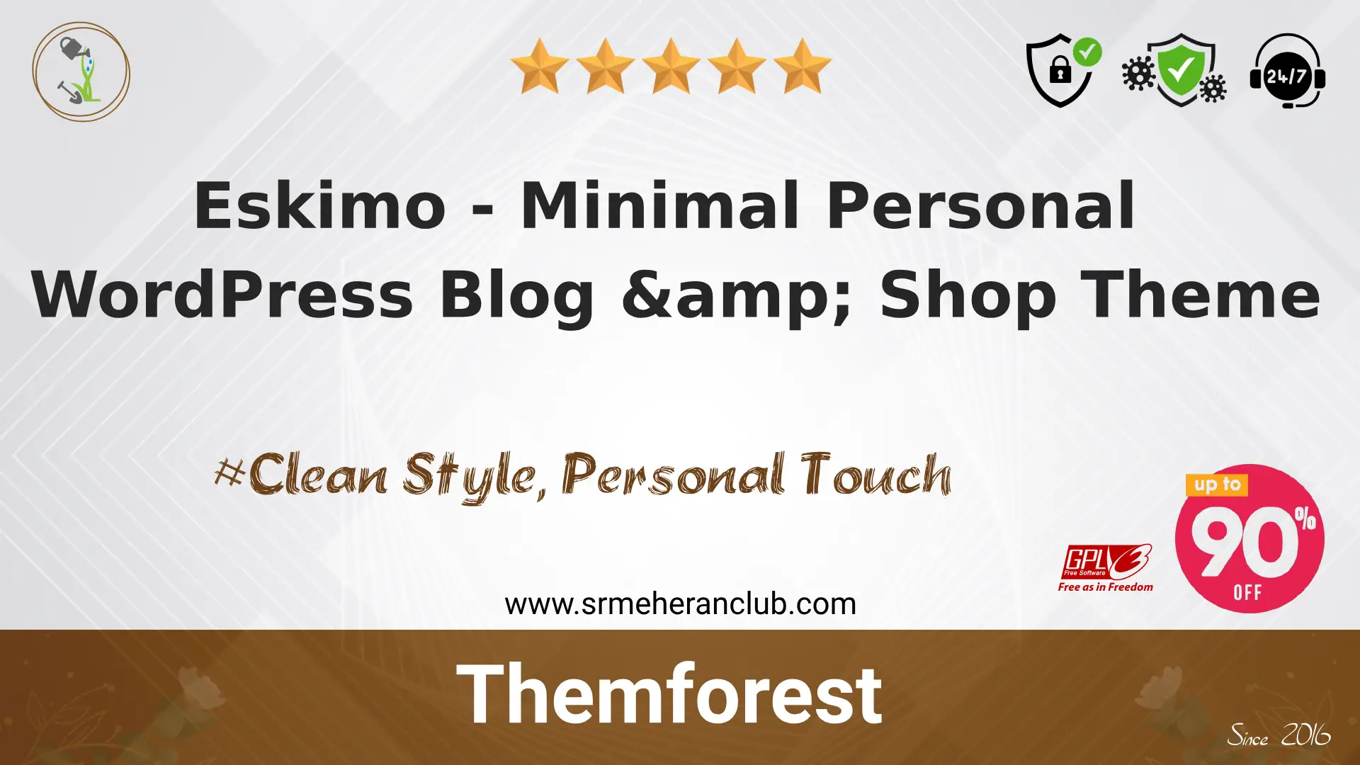 Eskimo – Minimal Personal WordPress Blog & Shop Theme — Theme by Themeforest