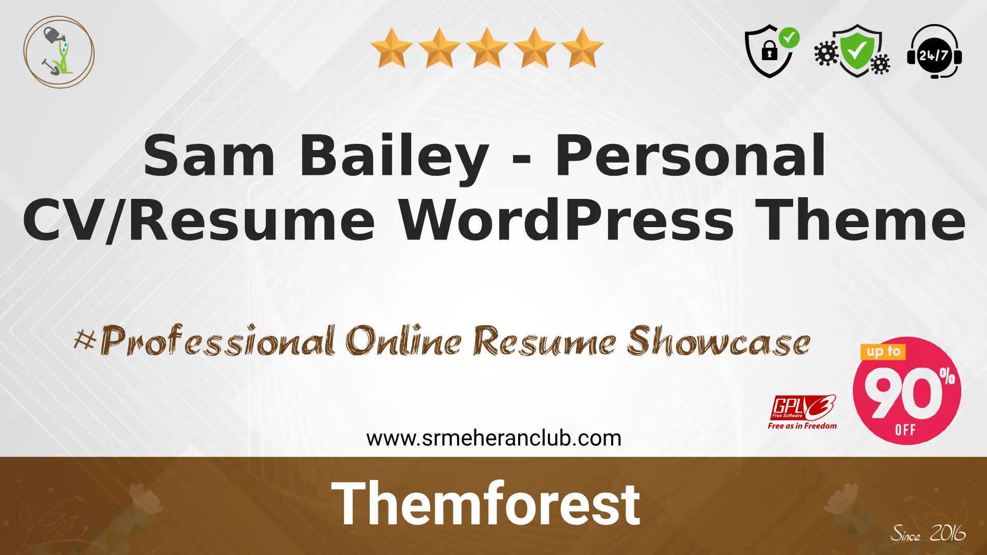 Sam Bailey – Personal CV/Resume WordPress Theme — Theme by Themeforest
