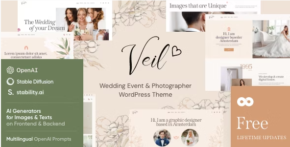 Product Image - Veil – Wedding Event & Photographer WordPress Theme Product Image - Veil – Wedding Event & Photographer WordPress Theme