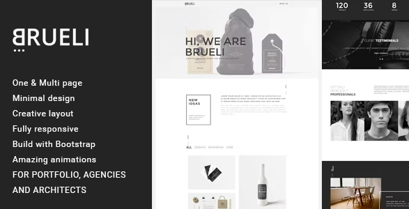Product Image - Brueli – Minimal Portfolio / Agency / Architect WordPress Theme