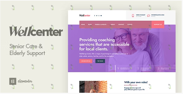 Wellcenter - Senior Care & Support WordPress Theme