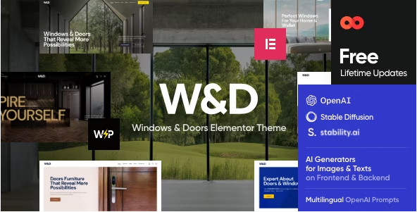 Product Image - W&D – Windows & Doors Company WordPress Theme 1.8