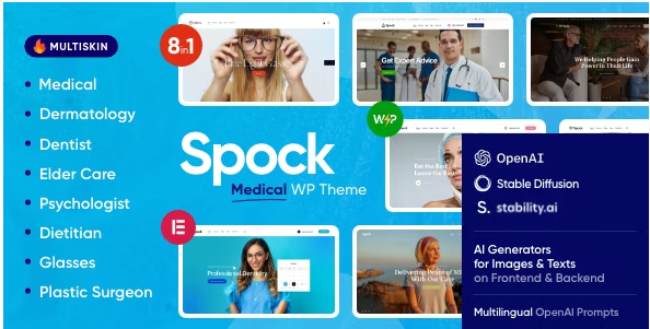 Product Image - Spock – Medical Elementor Multi-skin WordPress Theme
