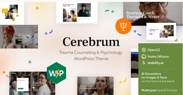 Cerebrum - Trauma Counseling & Psychology WordPress Theme