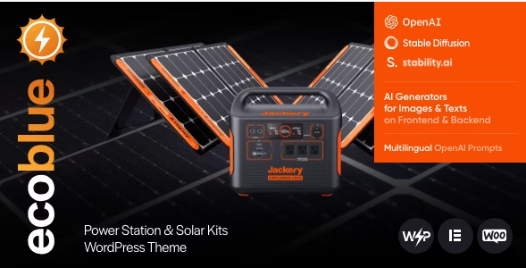 EcoBlue - Power Station & Solar Kits WordPress Theme