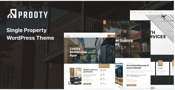 Product Image - Prooty – Single Property WordPress Theme