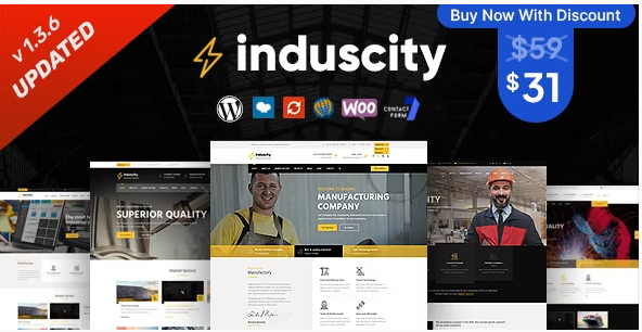 Product Image - Induscity – Factory and Manufacturing WordPress Theme Product Image - Induscity – Factory and Manufacturing WordPress Theme