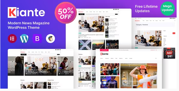 Kiante - Newspaper Magazine Blog Multi-Purpose Elementor WordPress Theme