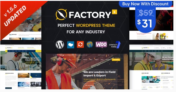 Factory Plus - Industry and Construction WordPress Theme