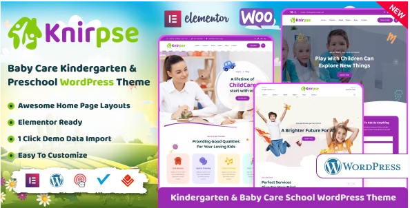 Product Image - Knirpse – Kindergarten, Shool & Baby Care WordPress Theme