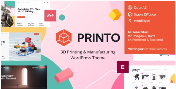 Product Image - Printo – 3D Printing & Manufacturing WordPress Theme