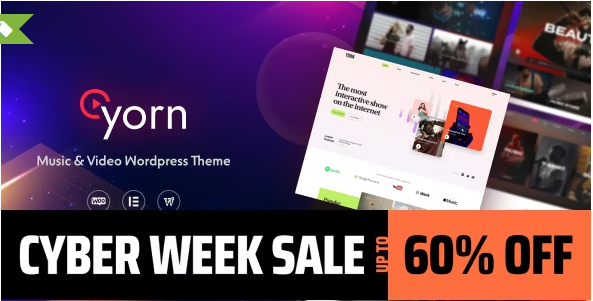 Yorn - Music & Video WordPress Theme